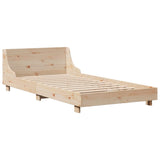 ZNTS Bed Frame without Mattress 100x200 cm Solid Wood Pine 3306426