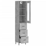 Highboard Concrete Grey 34,5x34x180 cm Engineered Wood 3199253