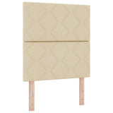 Box Spring Bed with Headboard Cream 80 x 200 cm Fabric 3339656