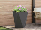 Planter 2 pcs Black 40 x 40 x 75 cm Steel 883781