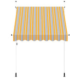 43226 Manual Retractable Awning 200 cm Yellow and Blue Stripes