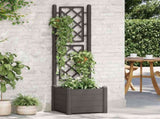 Garden Planter with Trellis 43x43x142 cm PP Anthracite 313981