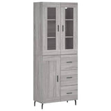 Highboard Grey Sonoma 69.5x34x180 cm Engineered Wood 3198679