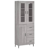 Highboard Grey Sonoma 69.5x34x180 cm Engineered Wood 3198679
