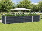 Planter Anthracite 320 x 80 x 75 cm Steel 42018197