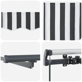 Manual Retractable Awning with LEDs Anthracite&White 500x300 cm 3310239