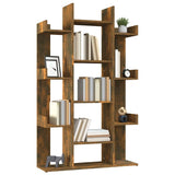 Book Cabinet Smoked Oak 86x25.5x140 cm Engineered Wood 816002