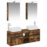 Bathroom Furniture Set 5 pcs Smoked Oak 3406835