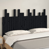 Wall Headboard Black 146.5x3x80 cm Solid Wood Pine 824797