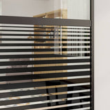 Glass Door Striped Black 90 x 2 x 205 cm Aluminium 42012461