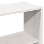 ZNTS Bookcase Bed without Mattress White 120x200 cm Solid Wood 3323810