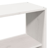 ZNTS Bookcase Bed without Mattress White 120x200 cm Solid Wood 3323810