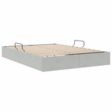 Storage Bed with Storage Light Grey 137 x 190 cm Velvet 3370134