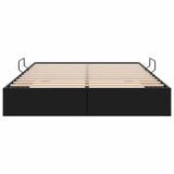 Storage Bed with Storage Black 153 x 203 cm Faux leather 3369974
