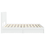 Bed Frame with Storage and Headboard White 160 x 200 cm 3414007