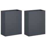 Garden Planter 2 pcs Anthracite 40 x 20 x 40 cm 8005405