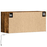 TV Wall Cabinet with LED Lights Smoked Oak 80x31x35 cm 852359