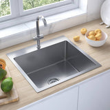 ZNTS Handmade Kitchen Sink Stainless Steel 51508