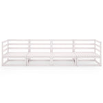 Garden 4-Seater Sofa White Solid Pinewood 3075360