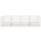 Garden 4-Seater Sofa White Solid Pinewood 3075360