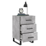 ZNTS Bedside Cabinet Concrete Grey 40x40x66 cm Engineered Wood 827688