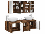 Bathroom Cabinet Set 4 pcs Old Wood Engineered Wood 3406509