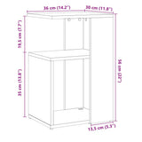 Side Table Artisan Oak 36x30x56 cm Engineered Wood 856559