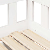 Daybed with Trundle and Drawers without Mattress White 90x190 cm Single 3302212