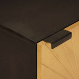 Bathroom Cabinet with Shelf Black and Gold 38 x 33 x 48 cm 4017848