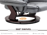 Recliner Chair With footstool, Recliner Armchair up to 130kg Weight Capacity, 135&deg Reclining T3398P340961