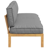 Sofa Set with Cushion Grey 240 x 80 x 69 cm Solid Acacia Wood 3418227