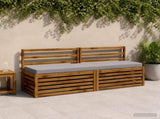 2-Piece Bench Cushions SOEST 2 pcs 100% Polyester Grey 950105