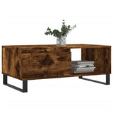 Coffee Table Smoked Oak 90x50x36.5 cm Engineered Wood 830577