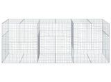 Gabion Basket with Cover 300x100x150 cm Galvanised Iron 3295215