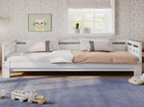 Daybed Cabin Bed Wooden 3FT Single Sofa Guest Bed Sofa Bed, Pull out Trundle Wooden Bed Heart-Shaped WF308949AAW
