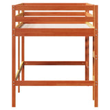Kids' Loft Bed without Mattress with Ladder Wax Brown 90x200 cm 852398