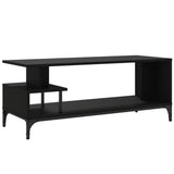 TV Cabinet Black 102x40x41 cm Engineered Wood and Powder-coated Steel 842411