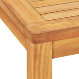 Garden Dining Set Natural Teak 7 Piece Stackable Rectangular 3157928