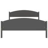 Bed Frame without Mattress Dark Grey Solid Pine Wood 160x200cm 322050