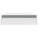 Bed with Mattress White 120x190 cm Small Double Solid Wood Pine 3281953