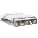 Bed Frame without Mattress Grey Sonoma 150x200 cm King Size 3280564