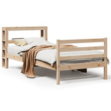 Bed Frame without Mattress 90x200 cm Solid Wood Pine 3305820
