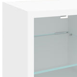 7 Piece TV Wall Units with LED White Engineered Wood 3216583
