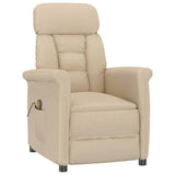 Massage Chair Cream 70.5 x 96.5 x 95 cm Fabric and metal 348411