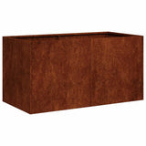 Planter Rusty 80x40x40 cm Weathering Steel 860674