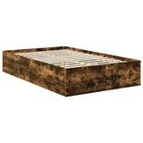 Bed Frame Smoked Oak 120 x 190 cm Engineered Wood 3408687