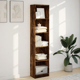 Bookcase Smoked Oak 40x24x176 cm Engineered Wood 857796