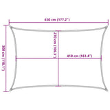 Sunshade Sail 160 g/m White 3x4.5 m HDPE 311238
