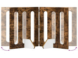 Folding Pet Fence 2 pcs Smoked Oak 100.5 x 38 x 70 cm 8005963
