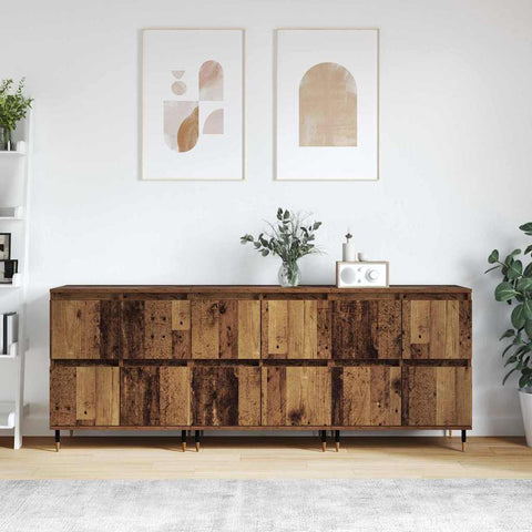 Sideboards 3 pcs Old wood 180 x 35 x 70 cm Engineered wood 3394509
